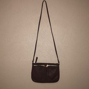 Fossil mahogany cross body purse